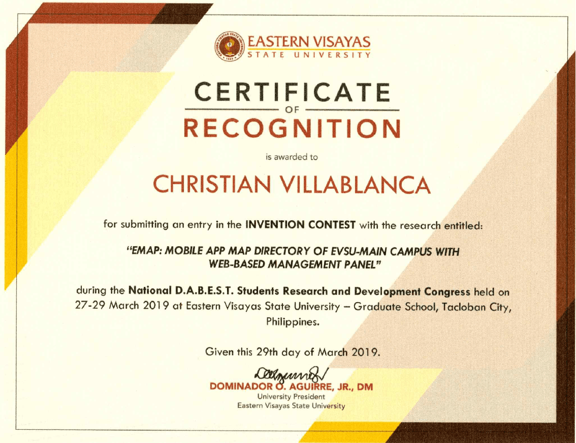 National DABEST Students Research & Development Congress (Participant)